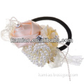 2014 hair accessories rose beaded print elastic wrist band